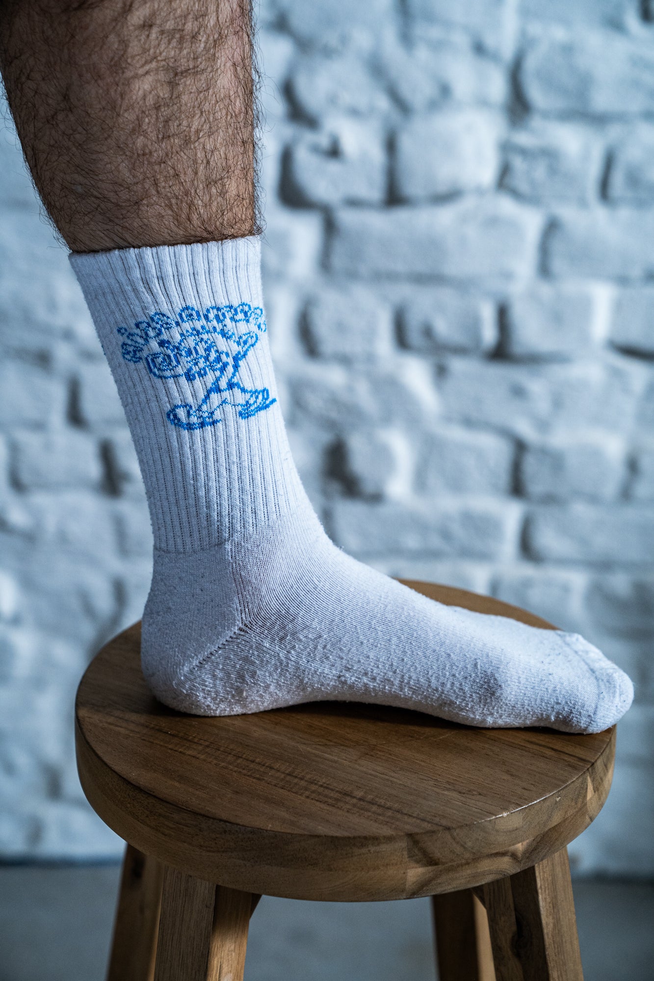 Misbaksel kousen - Blauw